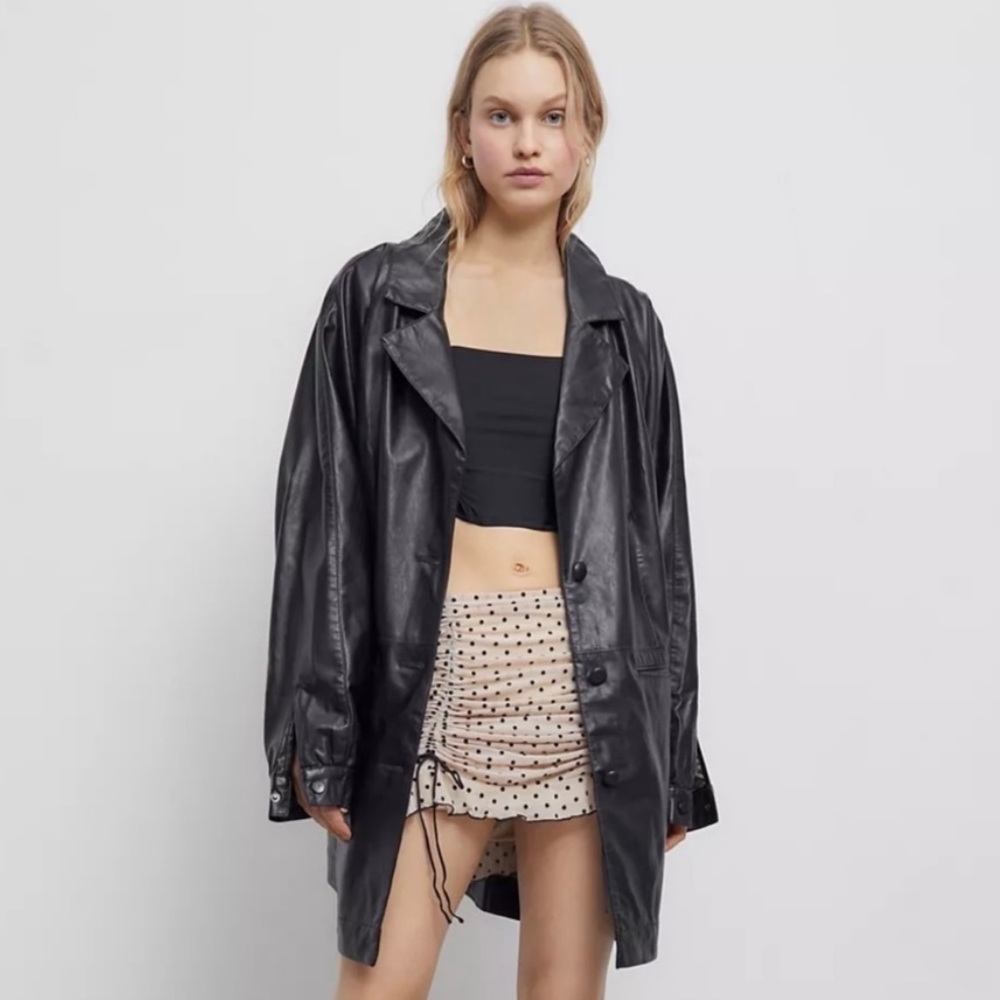 Urban Outfitters faux leather oversized jacket
